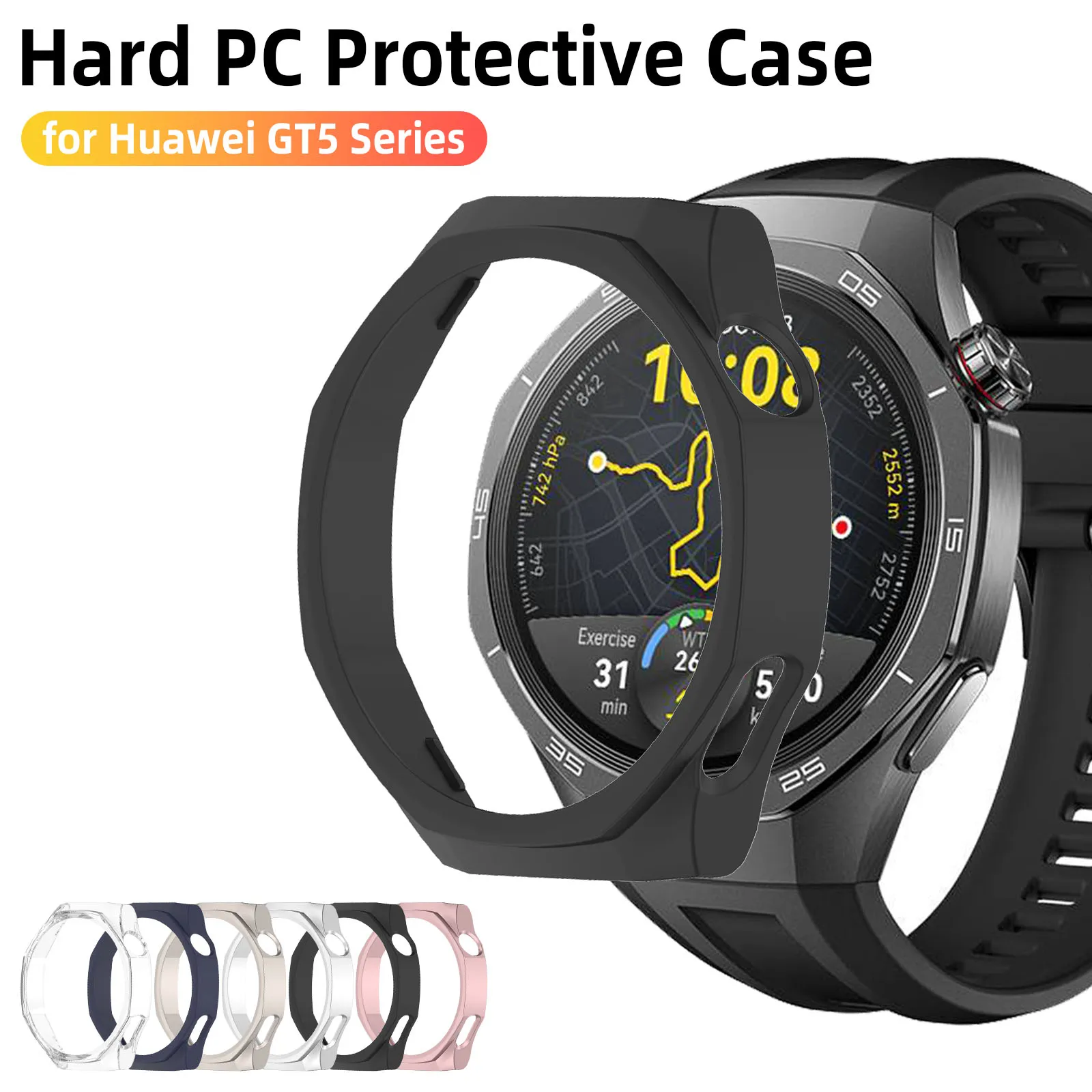 Hard PC case for Huawei Watch GT 5 41/42/46mm Smartwatch Protective Cover Scratch resistant Matte Slim Bumper Shell for GT5 Pro