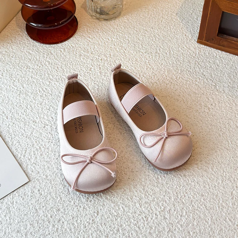 Spring Autumn Princess Shoe2026New Korean Edition Sweet Beauty Soft Child Loafers Fashion Girl Anti Slip Campus Student BeanShoe