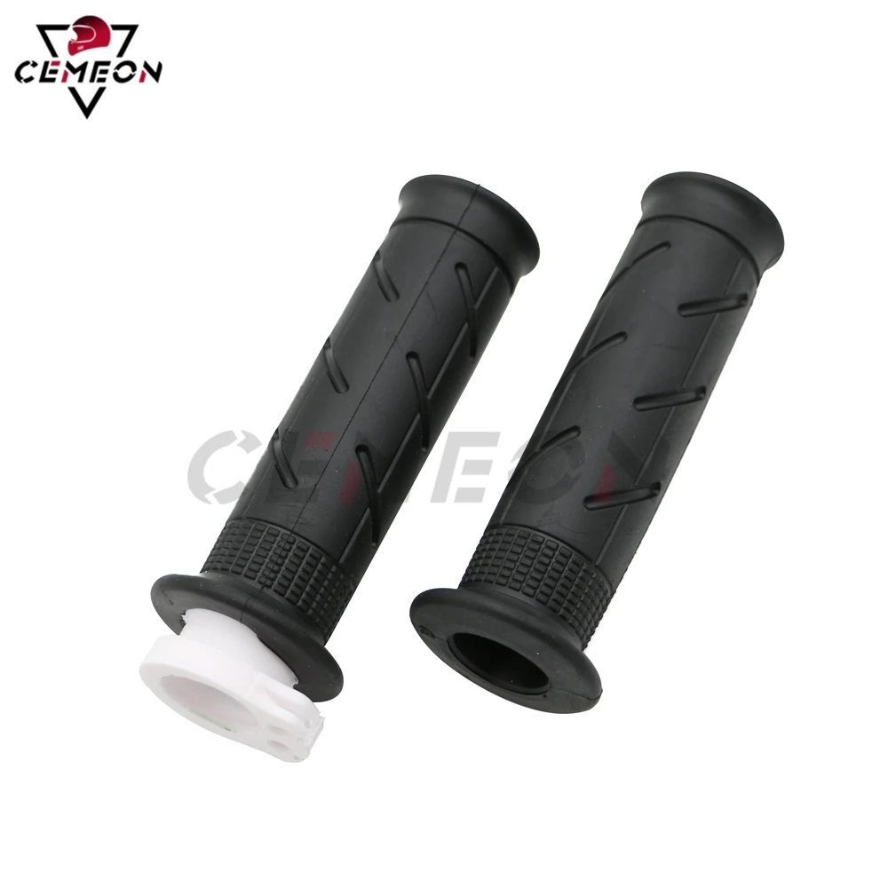 Motorcycle Dual Throttle Rubber Grip Handlebar Grip 22MM 7/8