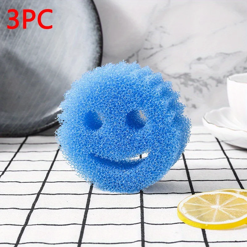 3-Pack Polyurethane Kitchen Sponges - Strong Cleaning Scrub Pads for Dishes and Bathroom,