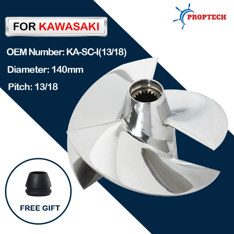 For Kawasaki Jet Ski Impeller 650 TS / 650 SX 650 X-2 / 650JM 140mm 3 Blades Replaced Solas KA-SC-I(13/18)