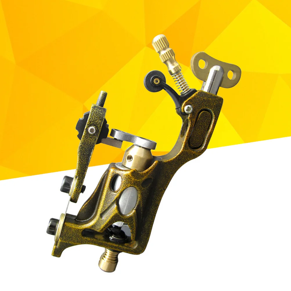 آلة الوشم الدوارة الذهبية المتينة عالية الجودة تصميم احترافي آمن وفعال للفنانين بطانة شادر موتور العرض