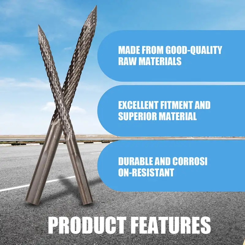 ABPP-2 шт. бита 4,5/6 мм для ремонта шин, твердосплавное сверло с заусенцами, заплатки для шин, фрезы, резак для проволоки, развертка, дрель