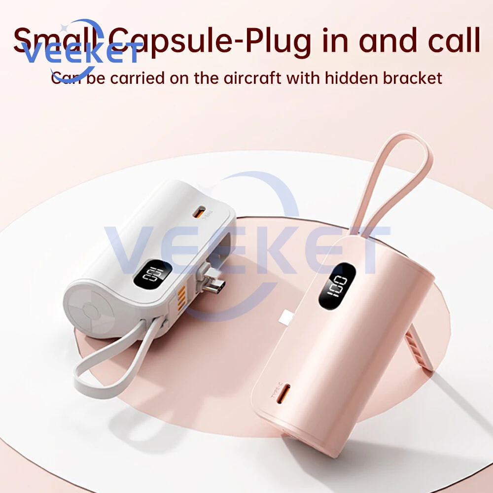 Sin soldadura 21700 Power Bank 2 en 1 Caja de batería de cargador rápido de gran capacidad Caja de bricolaje con soporte