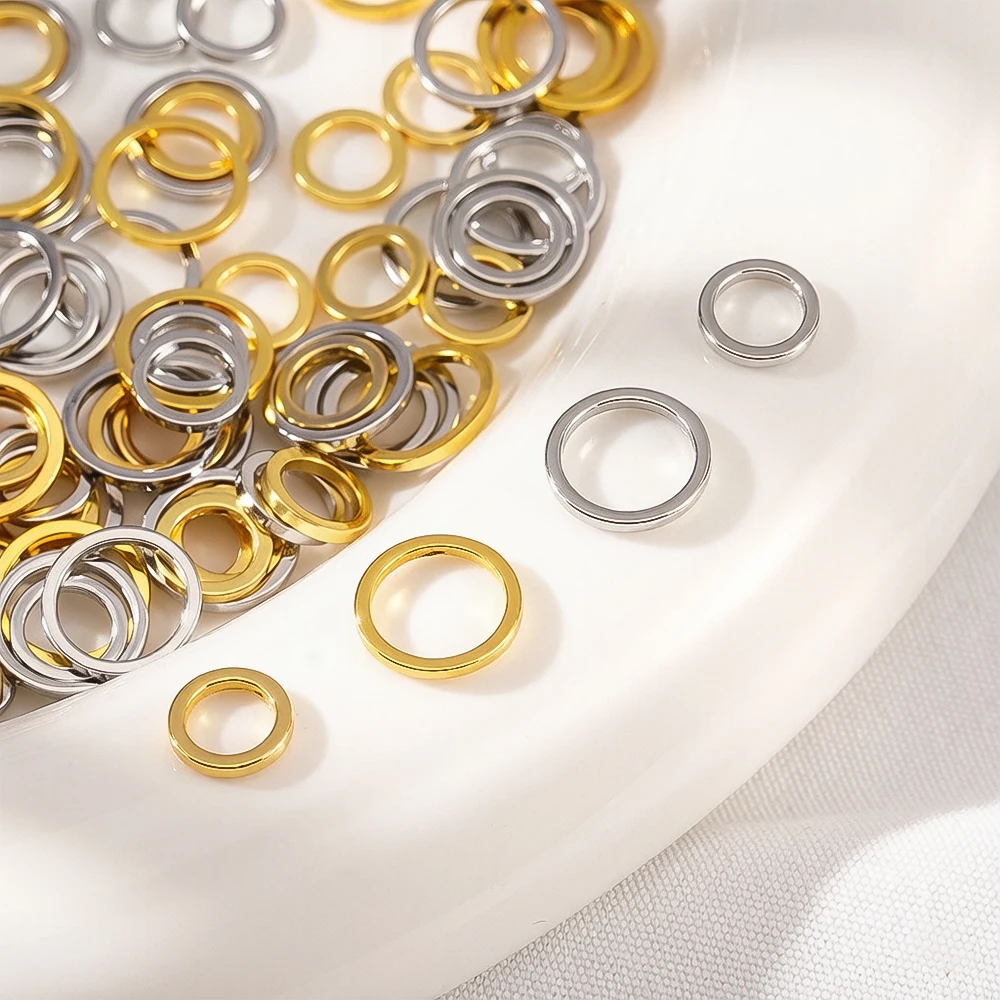Copper plated 18K gold jump ring closed ring connector for DIY bracelets, beaded necklaces, and jewelry beads