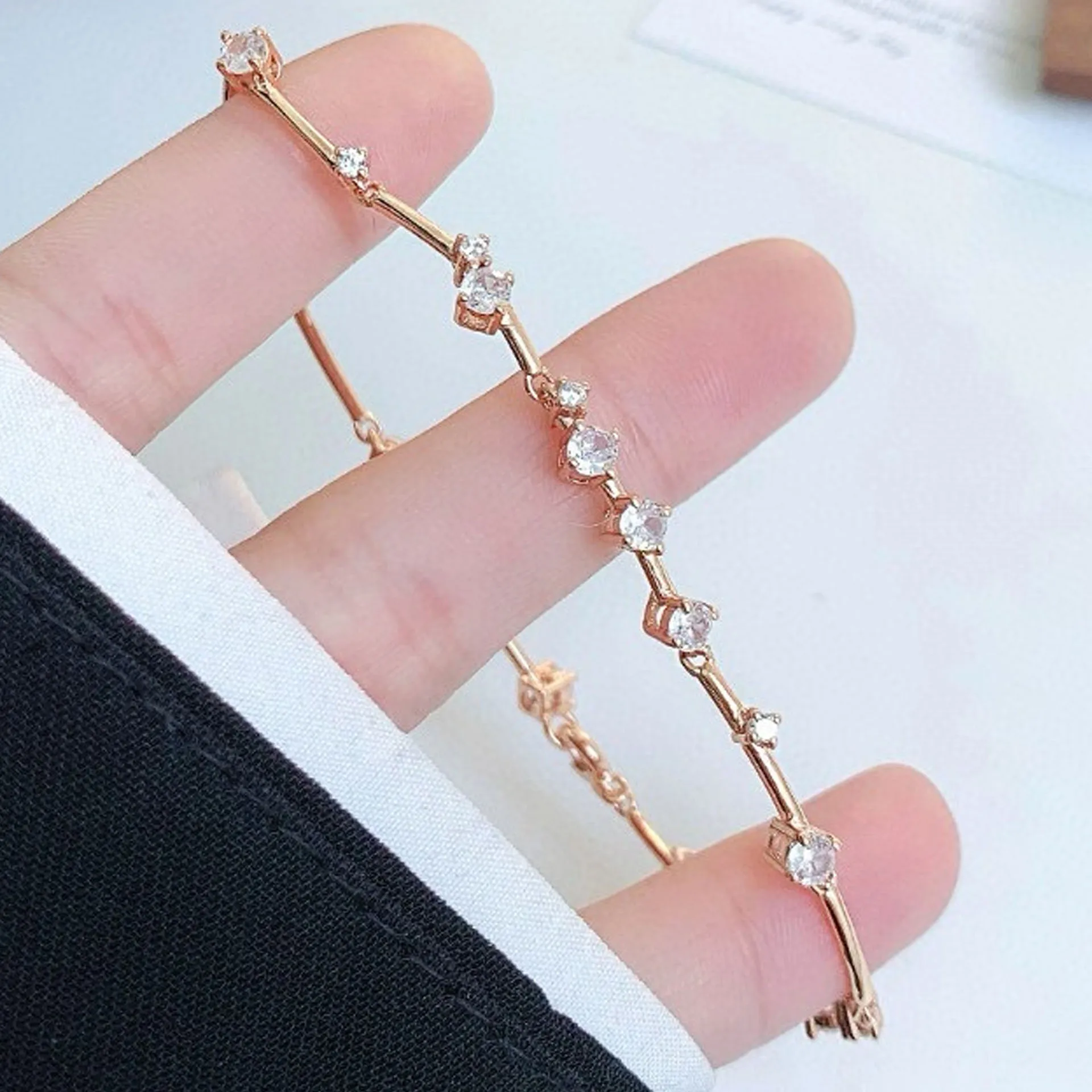 الأصلي 2025 الأزرق غرامة للنساء طقم مجوهرات المألوف الفولاذ المقاوم للصدأ قطع كريستال سوار قلادة أقراط الطوق #6