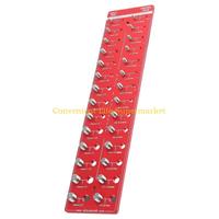 L1EE Portable Bolt Thread Gauge 28 Hole Aluminum Alloy Coated Screw Nut Thread Checker for Mechanics and Construction Site