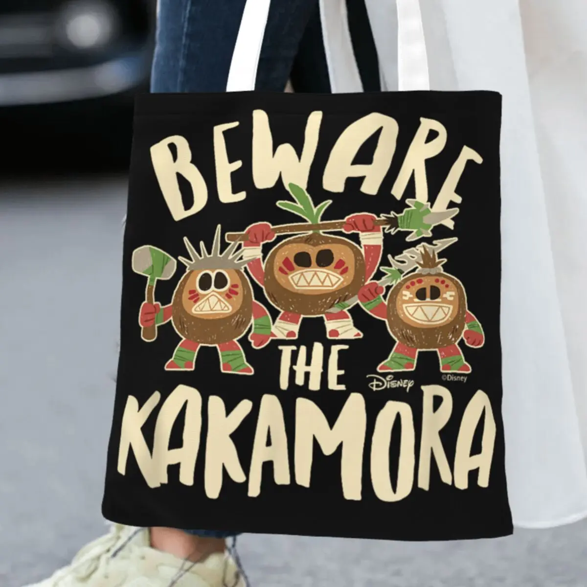 

Moana Beware The Kakamora Shopper Bag Casual Handbags Polyester School Tote Bag Lady Designer Shopping Bags