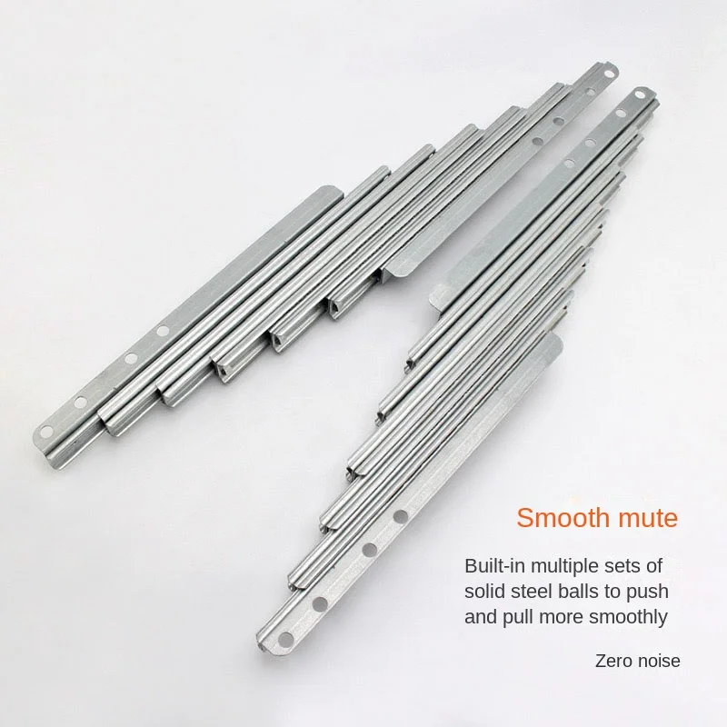 1.8m 2.5m Aluminum Alloy Invisible Telescopic Furniture Slide Multi Function Extendable Dining Table Push Pull Guide Rail