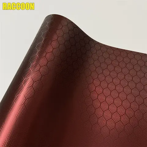 Romanee Red Hex Diamond Carbon Fiber Vinyl Car Body Wrap Film Stickers Air Bubble Free For Vehicle Motorcycle Bicycle Styling