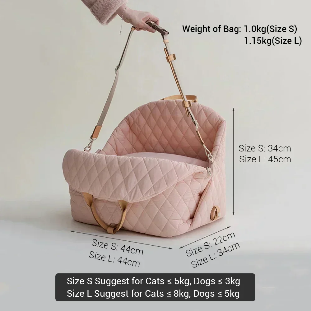 Puppy Go Out Portable Handbag Dog Bag For Car Seat Outdoor Travel Bed &Seat Belt Washable Puppy Tote Bags for Chihuahua Yorkshir