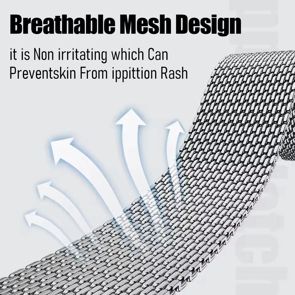 18/20/22mm Steel Mesh Strap For Amazfit Balance 3-2-1-Ultra Metal Milanese Bracelet WristBand For Amazfit Active 3-2-Max/Bip 6-5