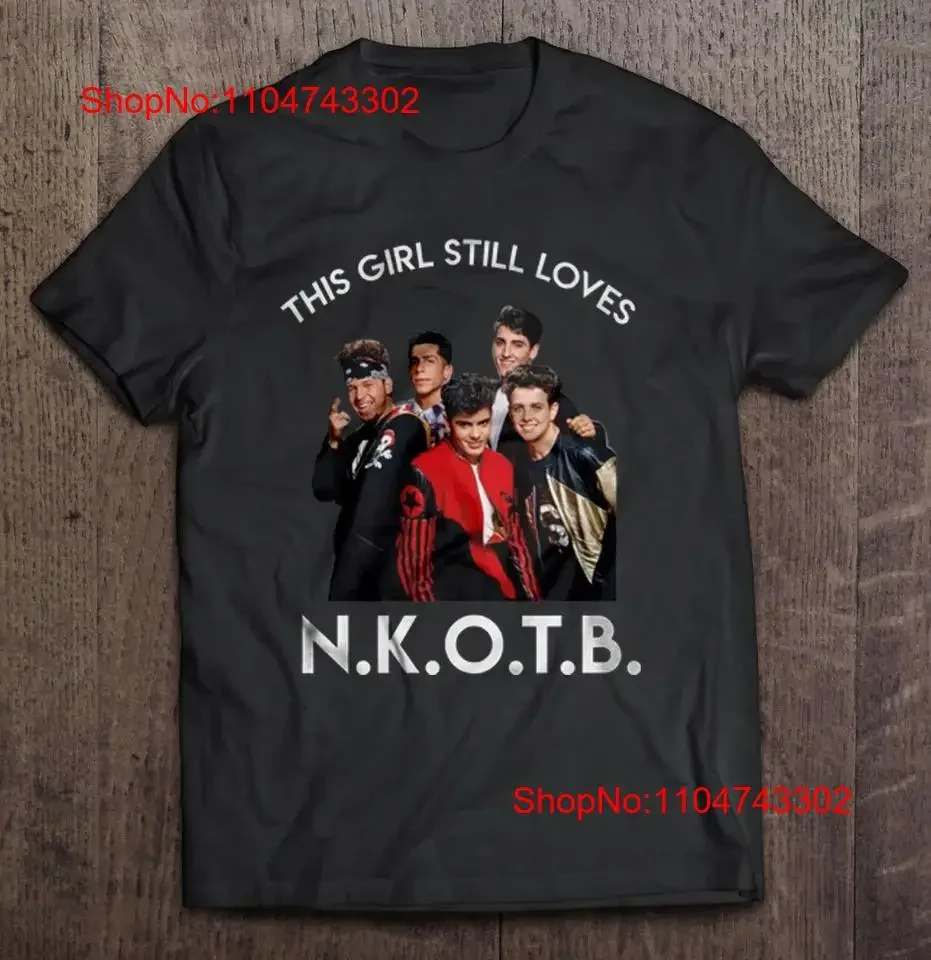 Esta chica todavía ama la camiseta NKOTB tallas completas S 5XL Multicolor vintage lavado Unisex homme gráfico elegante estirado versátil