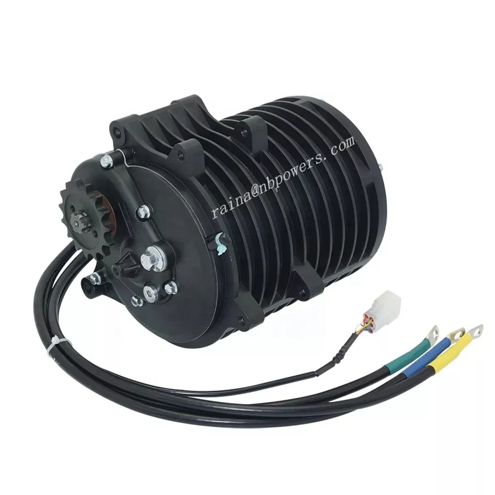 QS138-C 70H V3 72V 100kmph medium drive motor with 1 2 35 gearbox for electric ATV motorcycles - view 2