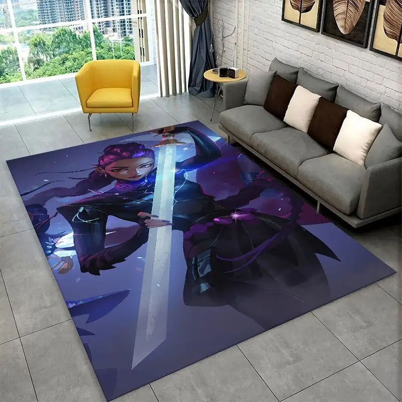 KPop D-Demon H-Hunters S-Saja Cartoon Non-Slip Area Rug for Living Room Bedroom Playroom,Carpet Floor Mat for Home Decor Holiday