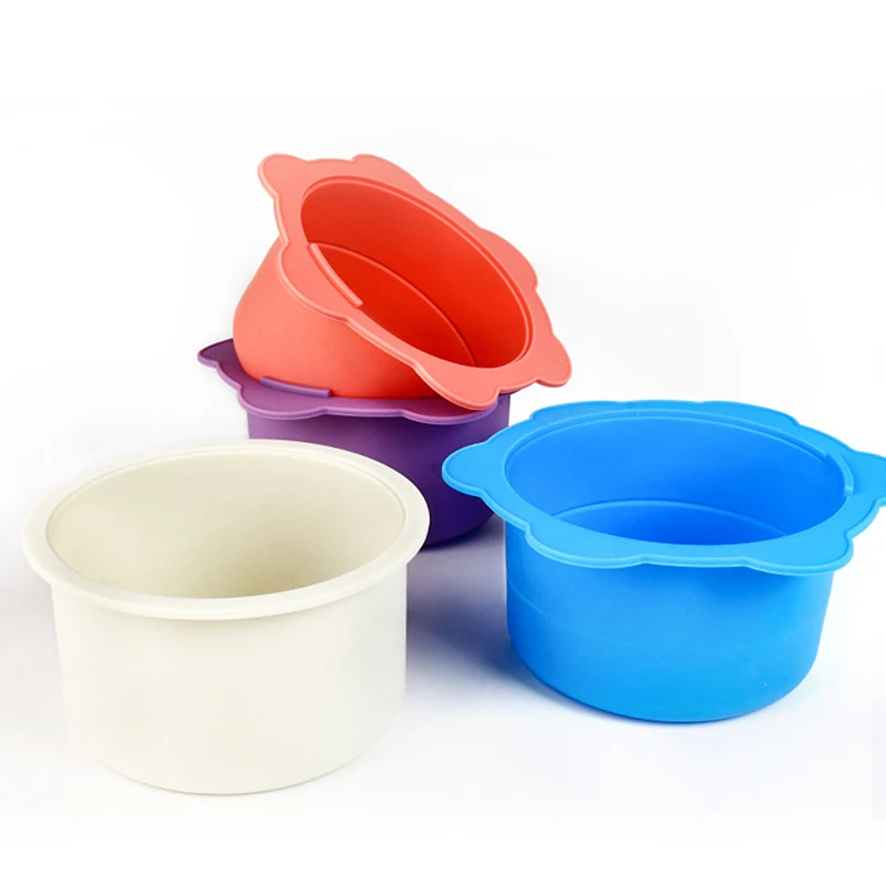 Wax Warmer Heat-resisting Replacement Silicone Bowls Hair Removal Wax With Stirring Stick Non-Stick Pan Hair Removal Beauty