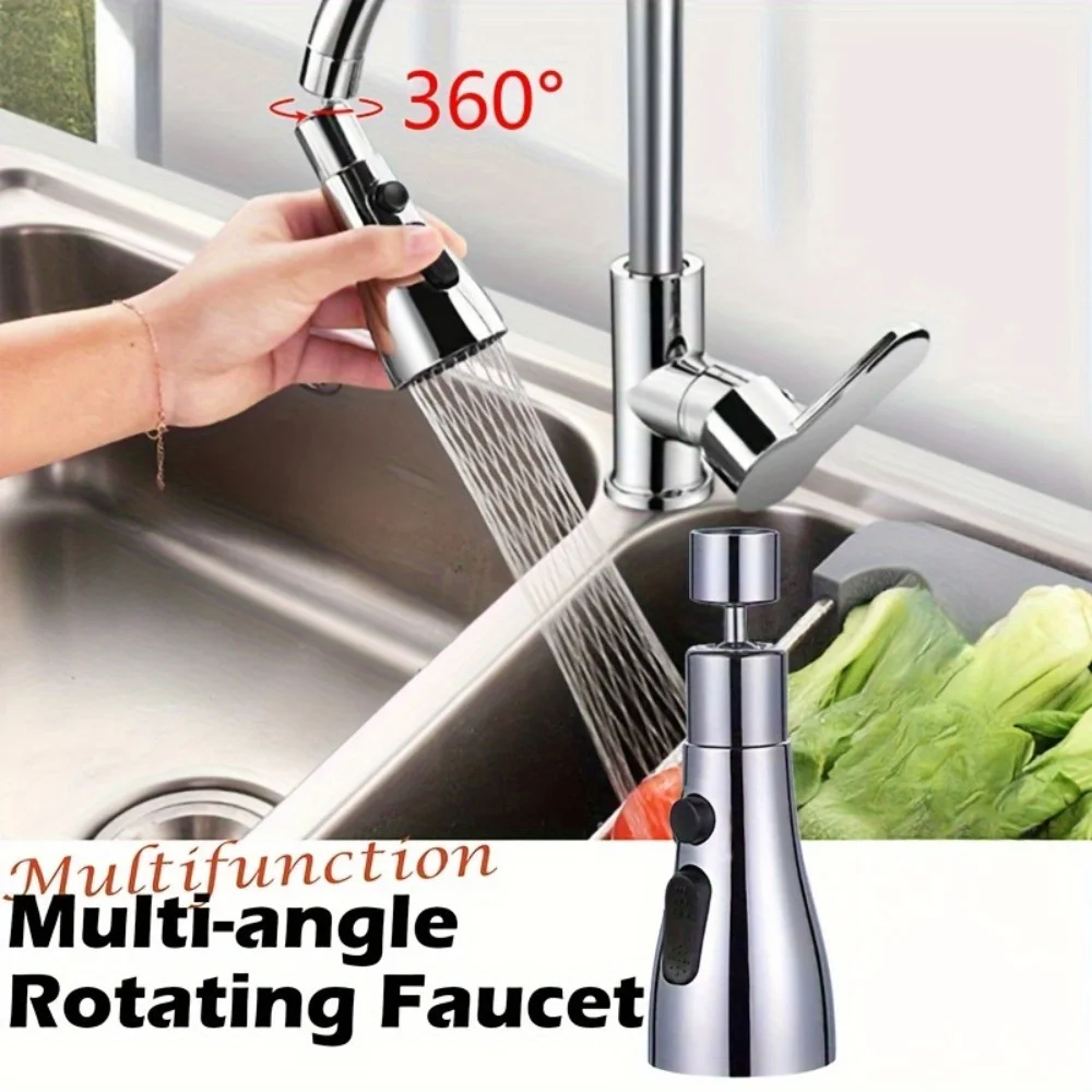 Accesorio de rociador de grifo de moda de 1 pieza - 360 °   Aireador giratorio, cabezal de grifo ajustable, boquilla de ahorro de agua, ideal para cocinas