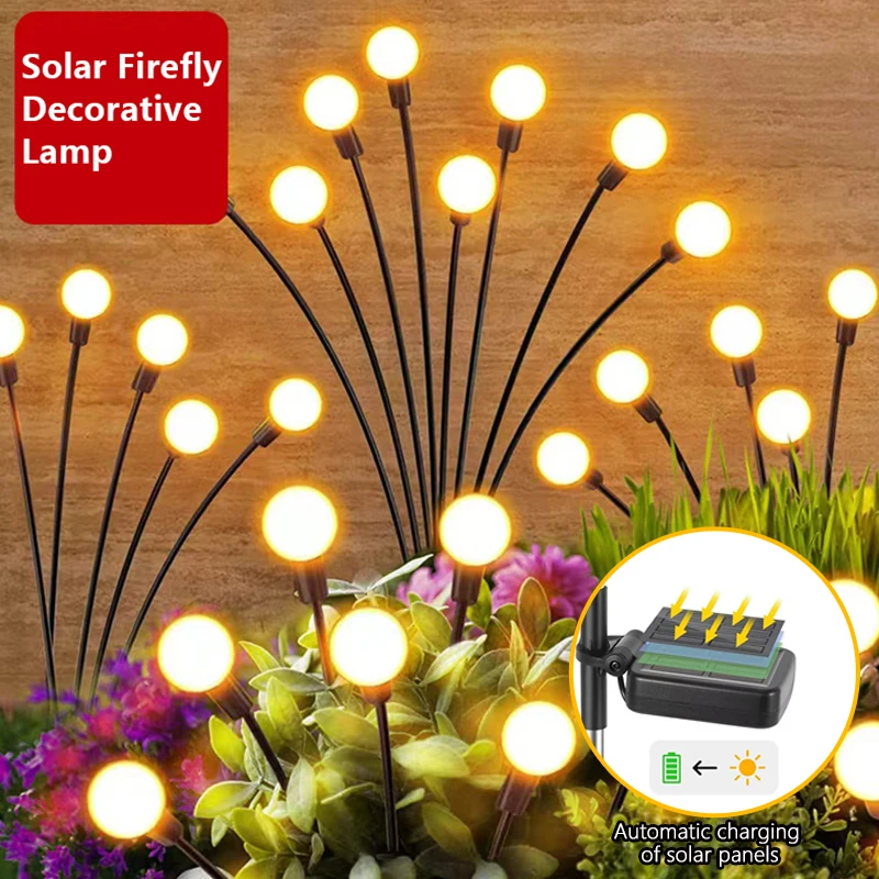 

Светодиодный ветрозащитный светильник-светлячок на солнечной энергии, наземный светильник, уличный водонепроницаемый красочный светильник, садовый пейзаж во дворе L