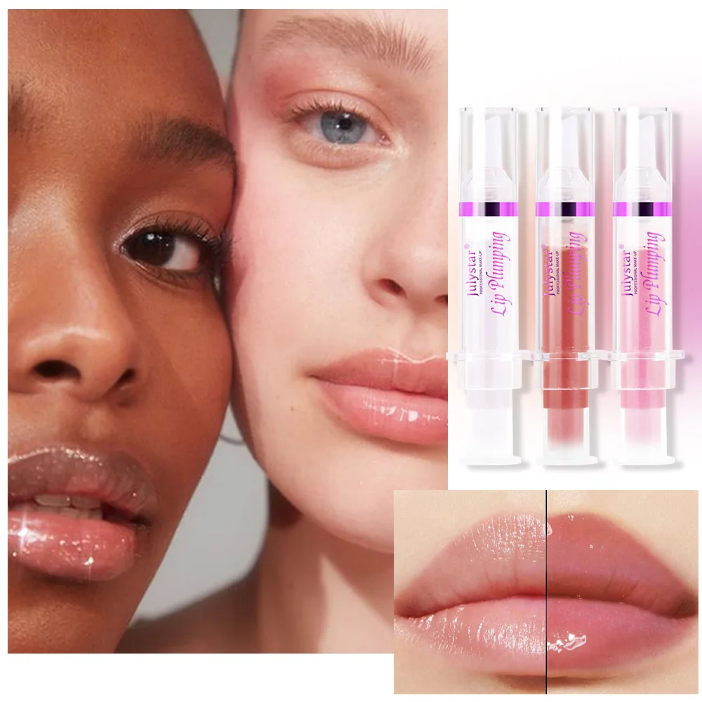 Julystar-Transparente Vidro Lip Glaze, Lip Gloss, Longa Duração Hidratante, Lip Brightening, Cosméticos Femininos