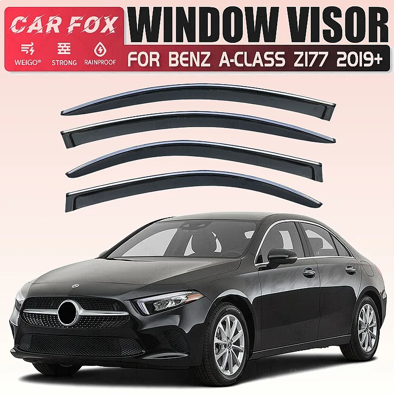 

For Benz A-Class Z177 Sedan 2019+ Car Window Visor Rain Sun Shade Awning Windshield Side Auto Accessories