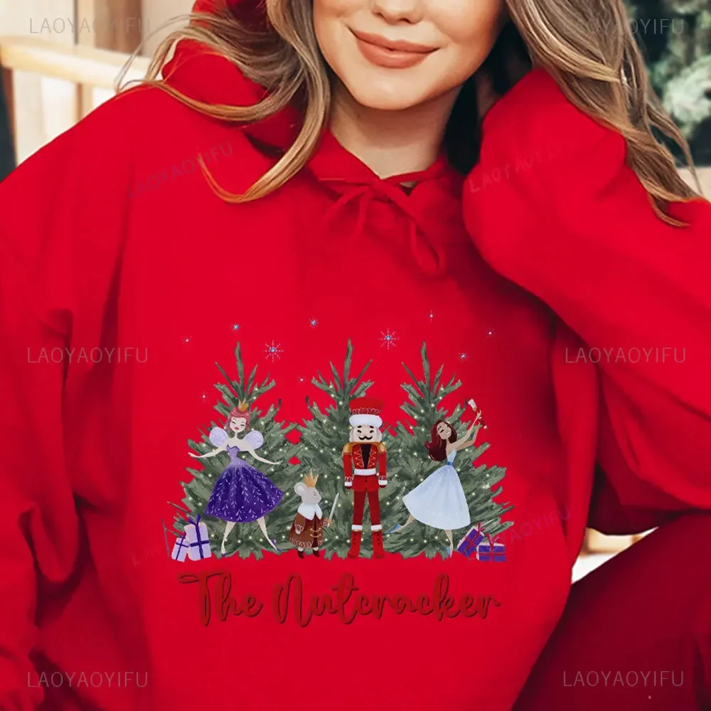 Nutcracker Hoodie Ballet Women Sweatshirt Gift for Ballerina Hoody Sweatshirt Ballet Dancer Gift Dance Teacher Christmas Hoodie