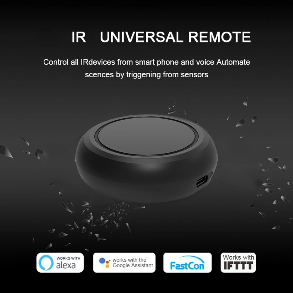Tuya WiFi Universal IR Remote Control Smart Infrared Blaster for TV AC Fan Smart Life Alexa Google Home Voice Control 2.4GHz