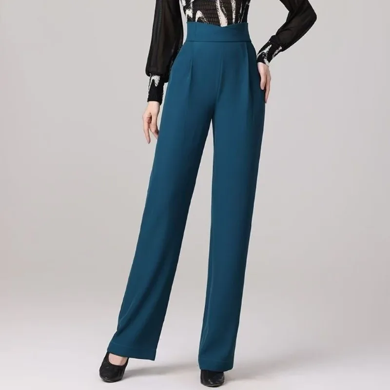 新しいハイウエストダンスパンツ痩身女性のジテウグダンスハイウエストルーズラティーナパンツ女性