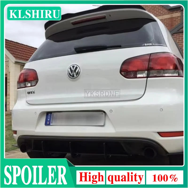 Car Styling for Volkswagen GOLF MK6 GTI spoiler 2010-2013 GOLF 6 GTI spoiler ABS material Gloss Black Color rear Spoiler wing