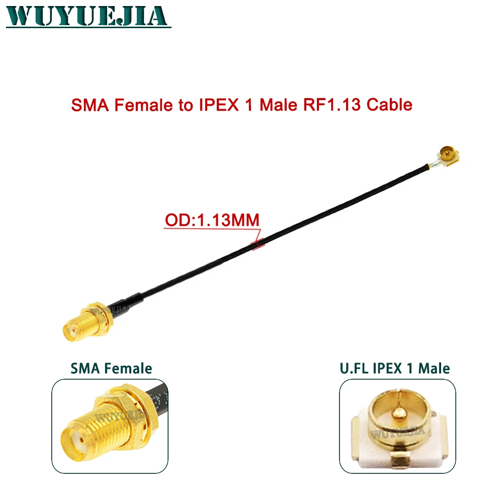 1pcs SMA Type Male / Female to IPEX Cable uFL/u.FL/IPX/IPEX-1 Male Connector WIFI Antenna RF Cable RF1.13 Pigtail Extension