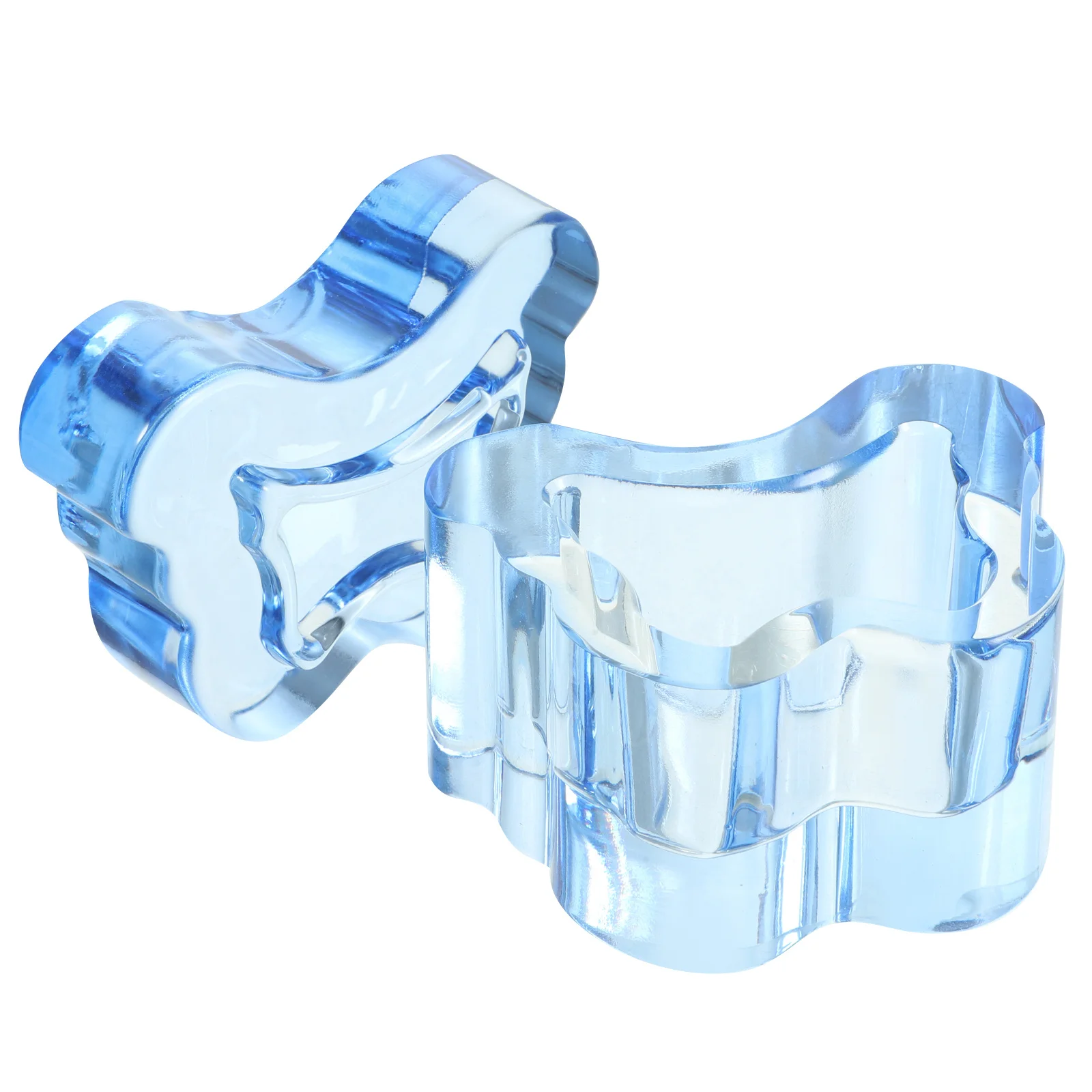 

Хрустальная стеклянная чашка для маникюра, маленькая толстая основа, блюдо для дизайна ногтей, прочная мини-чаша для акриловой пудры, держатель для жидкости с крышкой