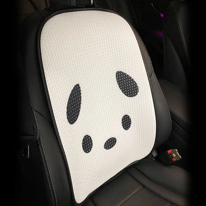 Car Cushion Female Cartoon Cute Dog Ice Silk Breathable Mesh Comfortable Car Seat Cushion Five Seasons