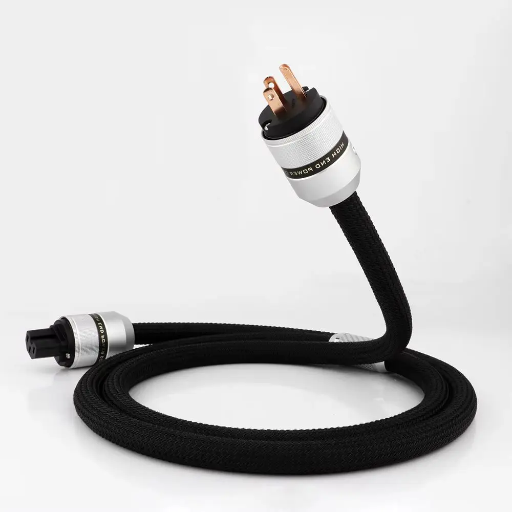 

Hifi Audio Power Cable EU Supply Cord hifi power wire Audiophile Power cable Amplifier CD play audio extension cord
