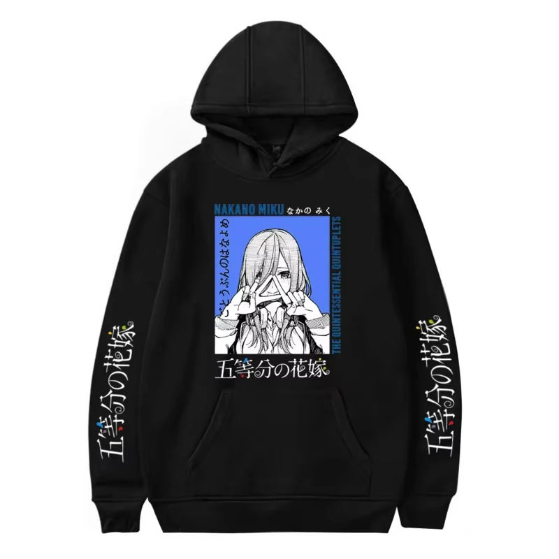 The Quintessential Quintuplets Hoodie Ichika Nino Miku Yotsuba Itsuki Herren Damen Baumwolle Grafikdruck Oversized Anime Bestseller