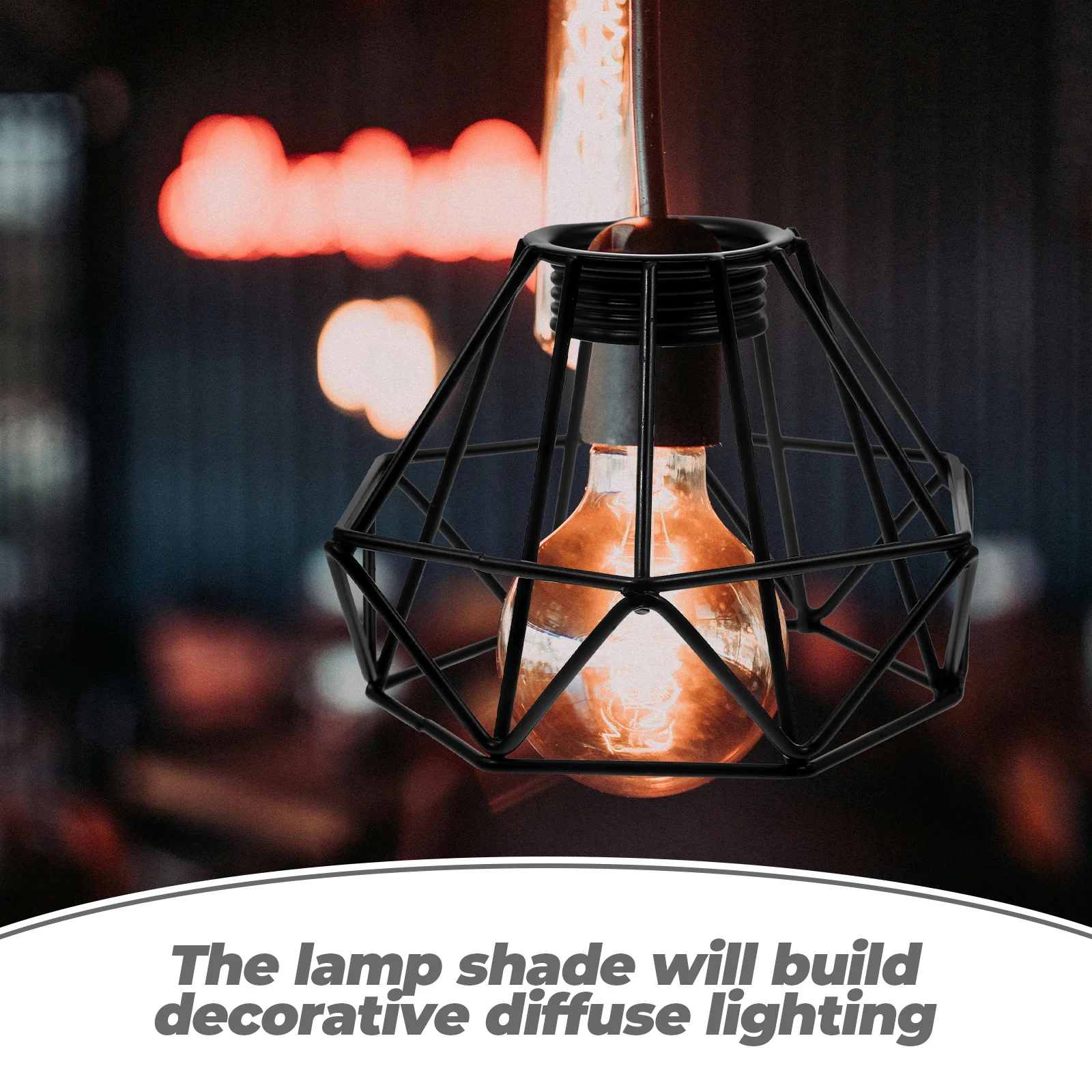 

Iron Art Lamp Shade Black Retro Cover for Wall Floor Ceiling Lamps Dust Protection Warm Atmosphere Lighting Accessories