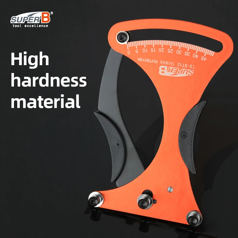 SUPER B Bike Spoke Tension Gauge Bicycle Wheel Set Ring Elastic Measuring Device Slant Swing Correction Tool Easy Quick To Use