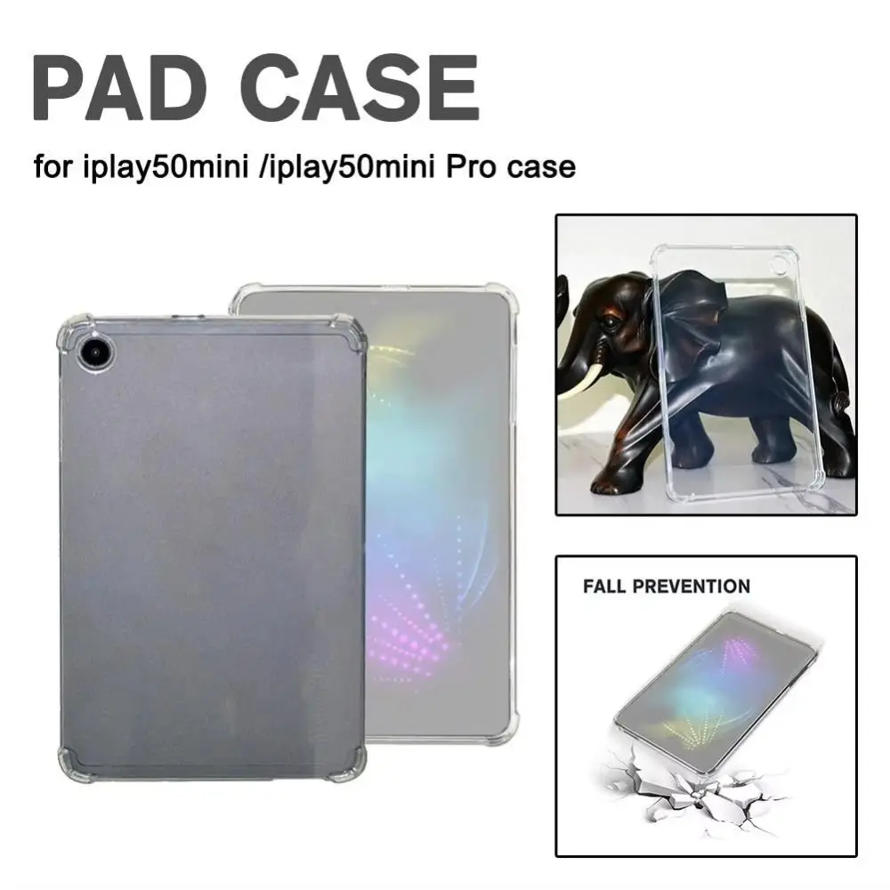 Transparent Tablet Case Shockproof 4 Airbags Protective Cover TPU Soft for iplay50mini/iplay50mini Pro/iplay50mini pro NFE