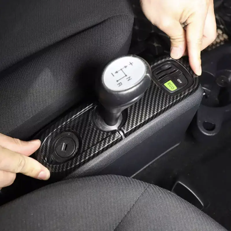 

Car Styling For Mercedes Benz Smart Fortwo 451 2009 - 2015 ABS Carbon Fiber Texture Center Gear Shift Panel Frame Trim Sticker