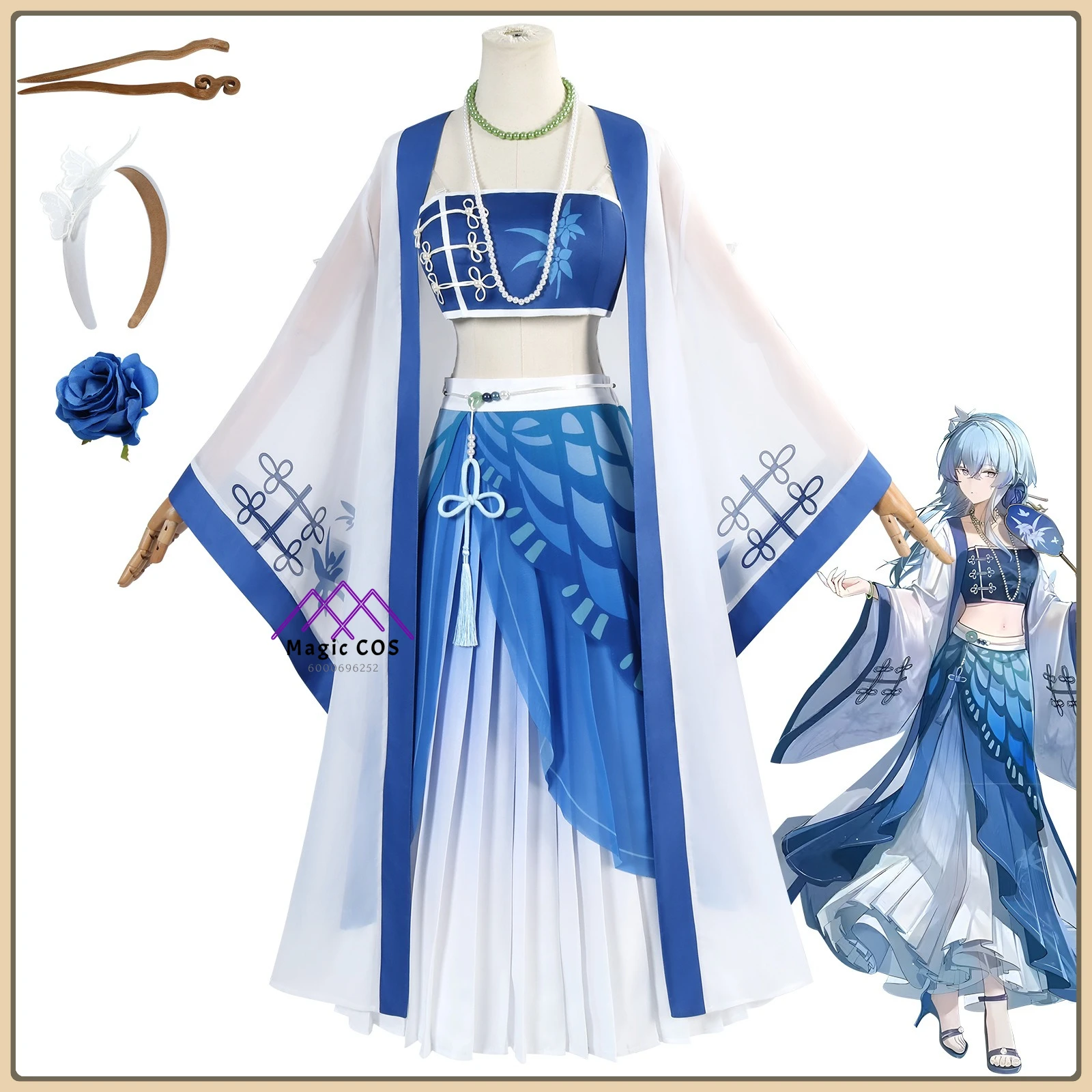 

Wuthering Waves Shouanren Chun Cosplay Costume Women's Suit with Themed Wig High Quality Anime Outfit for Comic Con Party