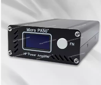 New Micro PA50+ (PA50 Plus) 50W 3.5MHz-28.5MHz 1.3inch OLED Screen Intelligent Shortwave HF Power Amplifier SWR Meter LPF Filter