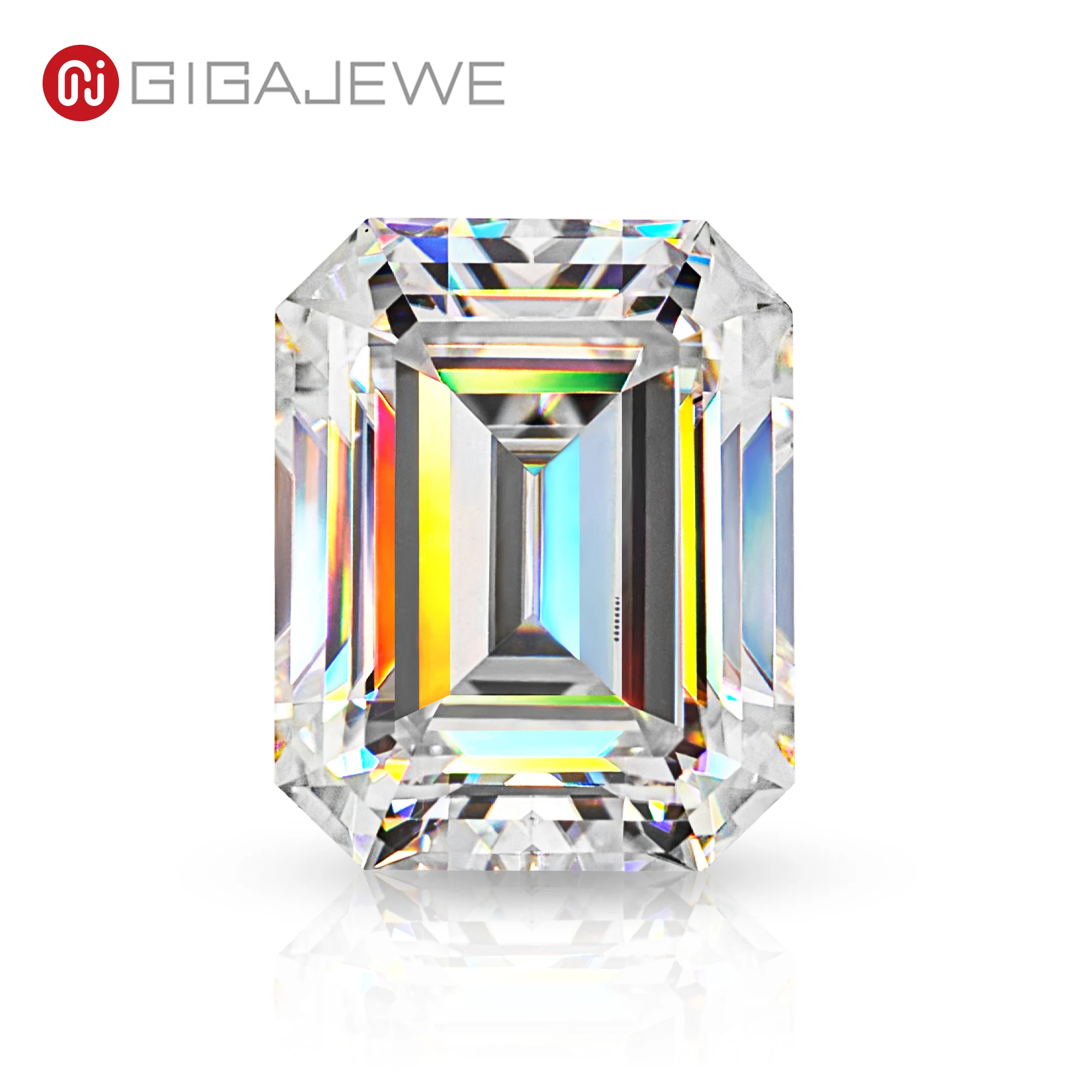 GIGAJEWE Hand-Cutting Emerald White TOP D VVS1 Moissanite Premium Gems Loose Diamond Test Passed Gemstone For Jewelry Making