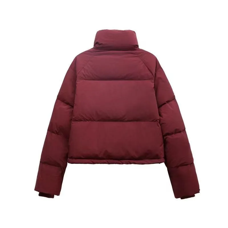 Stand-collar Down Cotton For Women's Winter New Loose Long-sleeved