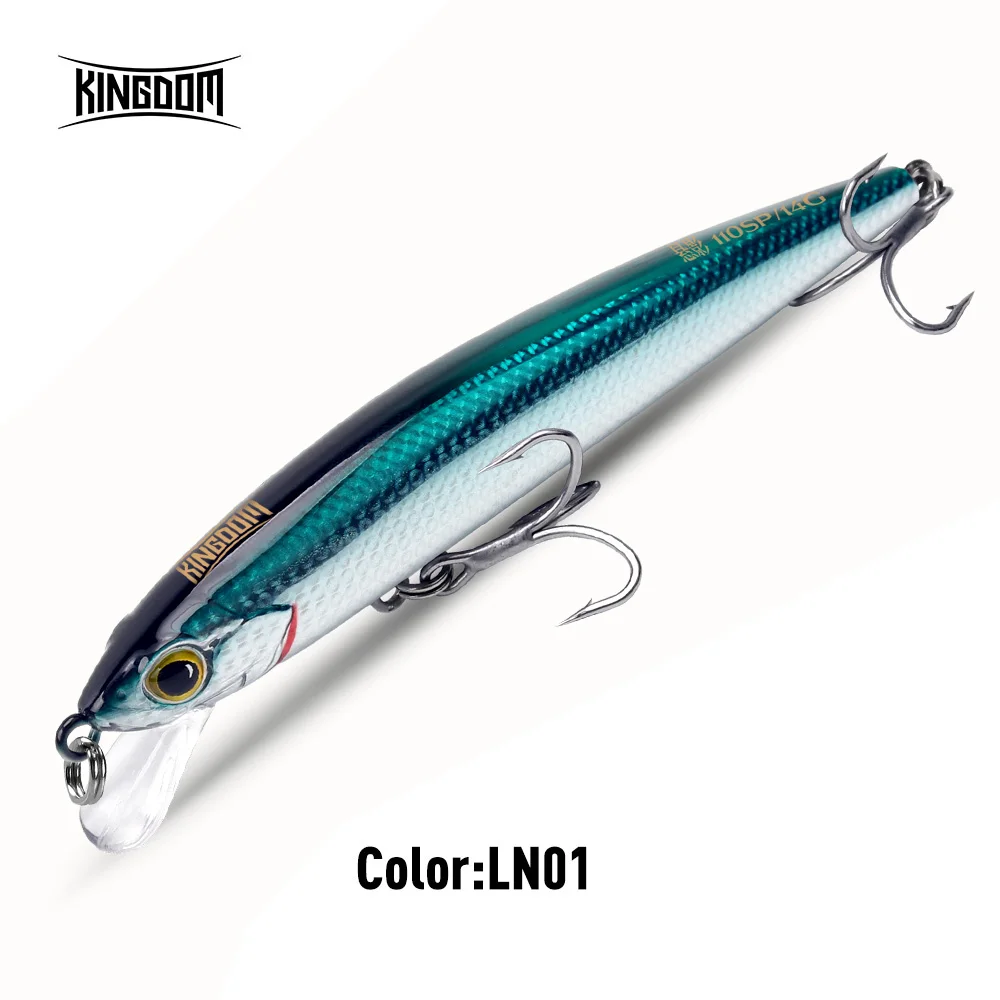 KINGDOM SP Shadow Angelköder 6,5 g 9 g 14 g 14,2 g Suspending Minnow Wobbler Kurbelköder Künstlicher Seebarsch Hecht Angelgerät