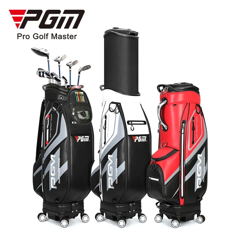 

PGM QB099 Waterproof Microfiber Golf Travel Bags Custom Retractable 4 Wheels Golf Bag For Men