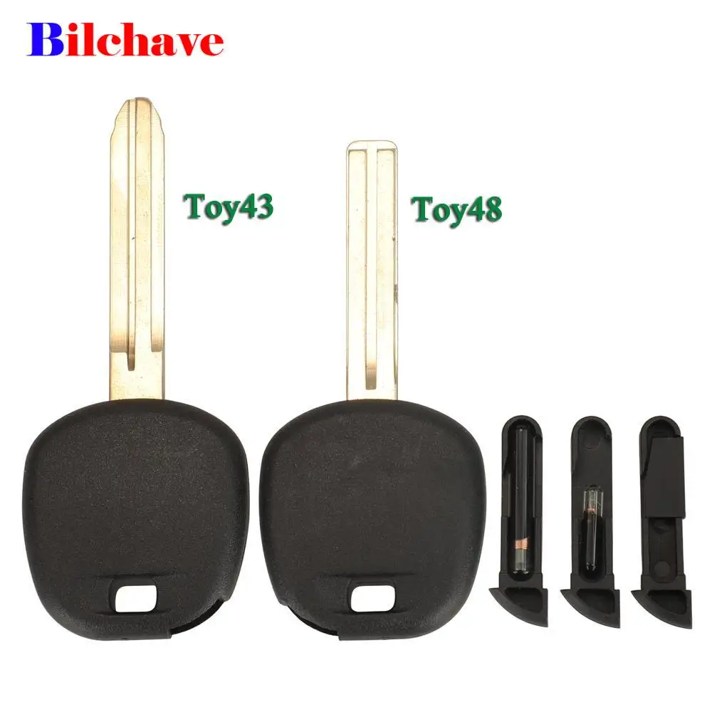 

jingyuqin Transponder Car Key Case Shell TOY43 TOY48 Blade For Toyota Rav4 Prado Corolla Camry Reiz Highlander Yaris Corolla Fob