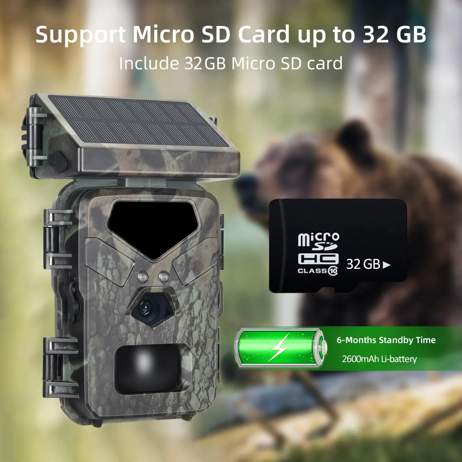 

Trail Camera IP65 Waterproof Wildlife Camera Hunting Game Camera for Security