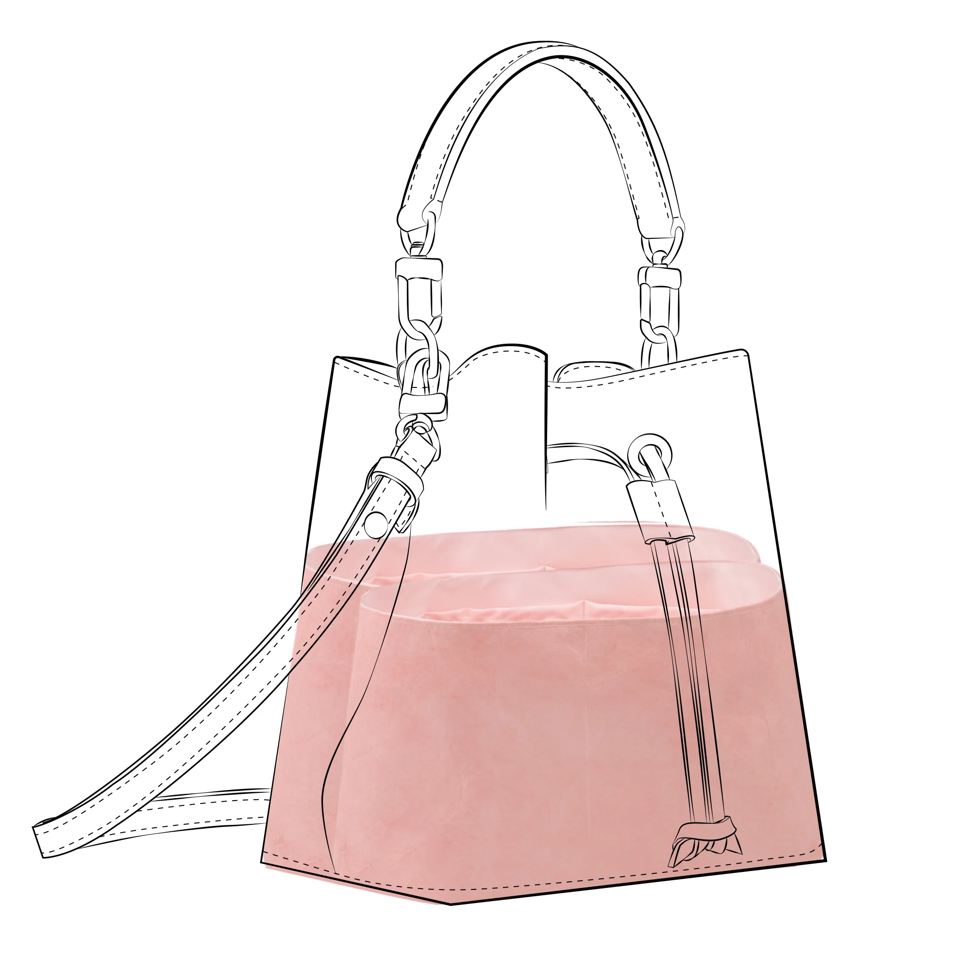 DGAZ Lightweight Purse Organizer Insert for Neonoe Bags,silk and DupontPaper handbag inner for Luxury Bag