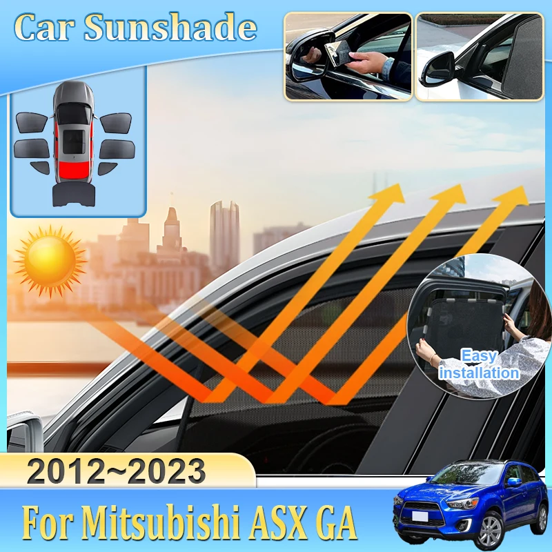

Car Window Sunshade For Mitsubishi ASX GA RVR Outlander Sport 2012-2023 Visor Mesh Heat Insulation Shade Blind Auto Accessories