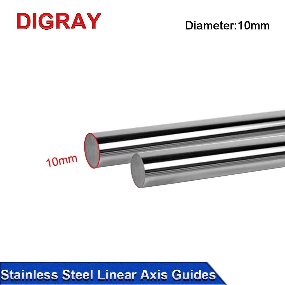 DIGRAY Stainless Steel Connecting Drive Rod Diameter 10mm/12mm Machine Tool Linear Axis Guide Optical Axis Guide Rail