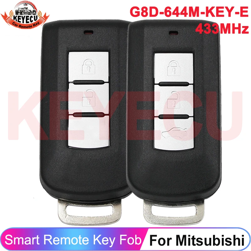 G8D-644M-KEY-E ID46 Chip 433MHz For Mitsubishi Lancer Outlander 2008-2018 ASX 2013-2015 2/3 Buttons Auto Smart Car Key Remote