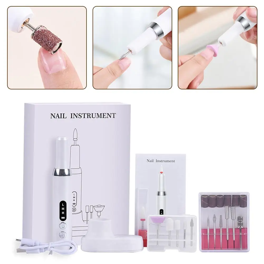 Lucidatore elettrico per unghie Trapano professionale per unghie Rettifica Art Manicure Rimozione della pelle Macchina File Levigatura Penna Lucidatura Morta I1P1